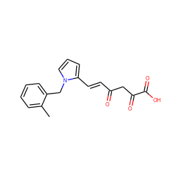 Cc1ccccc1Cn1cccc1/C=C/C(=O)CC(=O)C(=O)O ZINC000013674100