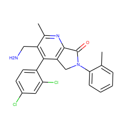 Cc1ccccc1N1Cc2c(nc(C)c(CN)c2-c2ccc(Cl)cc2Cl)C1=O ZINC000034804613