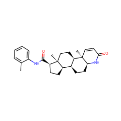 Cc1ccccc1NC(=O)[C@@H]1CC[C@@H]2[C@@H]3CC[C@@H]4NC(=O)C=C[C@]4(C)[C@@H]3CC[C@]12C ZINC000026949854