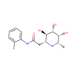 Cc1ccccc1NC(=O)C[C@H]1N[C@@H](C)[C@@H](O)[C@@H](O)[C@@H]1O ZINC000096286023