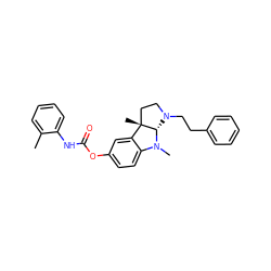 Cc1ccccc1NC(=O)Oc1ccc2c(c1)[C@]1(C)CCN(CCc3ccccc3)[C@@H]1N2C ZINC000013797558