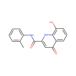 Cc1ccccc1NC(=O)c1cc(=O)c2cccc(O)c2[nH]1 ZINC000073197098