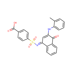 Cc1ccccc1NC1=C/C(=N\S(=O)(=O)c2ccc(C(=O)O)cc2)c2ccccc2C1=O ZINC000015880067