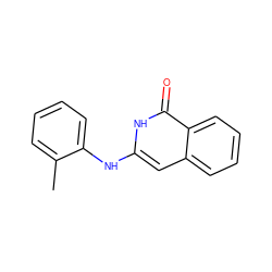 Cc1ccccc1Nc1cc2ccccc2c(=O)[nH]1 ZINC000008585863