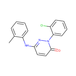 Cc1ccccc1Nc1ccc(=O)n(-c2ccccc2Cl)n1 ZINC000014961520