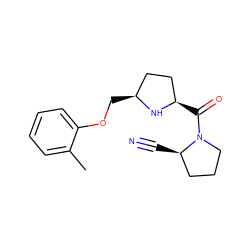 Cc1ccccc1OC[C@H]1CC[C@@H](C(=O)N2CCC[C@H]2C#N)N1 ZINC000014947546