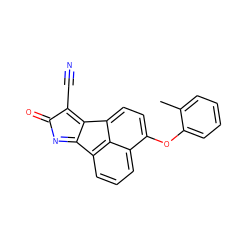 Cc1ccccc1Oc1ccc2c3c(C#N)c(=O)nc-3c3cccc1c32 ZINC000072180575