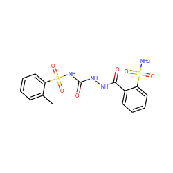 Cc1ccccc1S(=O)(=O)NC(=O)NNC(=O)c1ccccc1S(N)(=O)=O ZINC000013612943