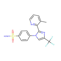 Cc1cccnc1-c1nc(C(F)(F)F)cn1-c1ccc(S(N)(=O)=O)cc1 ZINC000013812843