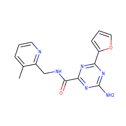 Cc1cccnc1CNC(=O)c1nc(N)nc(-c2ccco2)n1 ZINC000045347440