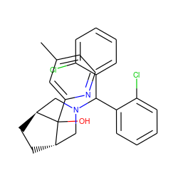 Cc1ccnc(C2(O)[C@H]3CC[C@H]2CN(C(c2ccccc2Cl)c2ccccc2Cl)C3)c1 ZINC000100081422