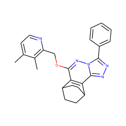 Cc1ccnc(COc2nn3c(-c4ccccc4)nnc3c3c2C2CCC3CC2)c1C ZINC000013610249