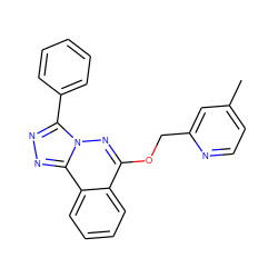 Cc1ccnc(COc2nn3c(-c4ccccc4)nnc3c3ccccc23)c1 ZINC000013559997