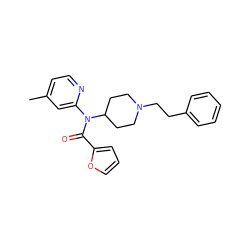 Cc1ccnc(N(C(=O)c2ccco2)C2CCN(CCc3ccccc3)CC2)c1 ZINC000003646277