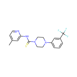 Cc1ccnc(NC(=S)N2CCN(c3cccc(C(F)(F)F)c3)CC2)c1 ZINC000006334792