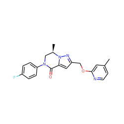 Cc1ccnc(OCc2cc3n(n2)[C@H](C)CN(c2ccc(F)cc2)C3=O)c1 ZINC000473104948