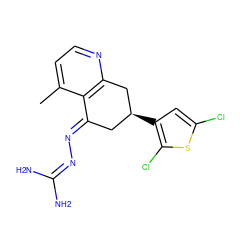 Cc1ccnc2c1/C(=N/N=C(N)N)C[C@H](c1cc(Cl)sc1Cl)C2 ZINC000013474726