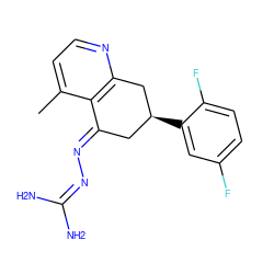 Cc1ccnc2c1/C(=N/N=C(N)N)C[C@H](c1cc(F)ccc1F)C2 ZINC000013474714