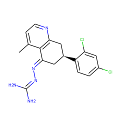 Cc1ccnc2c1/C(=N/N=C(N)N)C[C@H](c1ccc(Cl)cc1Cl)C2 ZINC000013474703