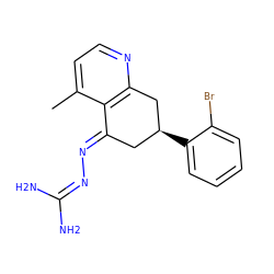 Cc1ccnc2c1/C(=N/N=C(N)N)C[C@H](c1ccccc1Br)C2 ZINC000013474699