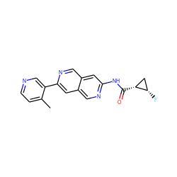 Cc1ccncc1-c1cc2cnc(NC(=O)[C@@H]3C[C@@H]3F)cc2cn1 ZINC000144341107