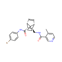 Cc1ccncc1C(=O)NC[C@H]1[C@H](C(=O)Nc2ccc(Br)cc2)[C@@H]2C=C[C@H]1C21CC1 ZINC000168453449