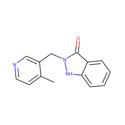 Cc1ccncc1Cn1[nH]c2ccccc2c1=O ZINC000138047041