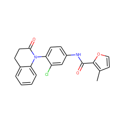 Cc1ccoc1C(=O)Nc1ccc(N2C(=O)CCc3ccccc32)c(Cl)c1 ZINC000653747400