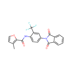 Cc1ccoc1C(=O)Nc1ccc(N2C(=O)c3ccccc3C2=O)cc1C(F)(F)F ZINC000473171649