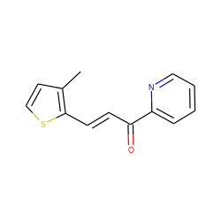 Cc1ccsc1/C=C/C(=O)c1ccccn1 ZINC000026571692