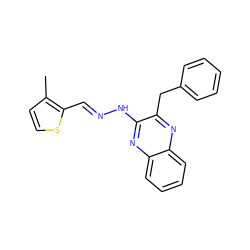 Cc1ccsc1/C=N/Nc1nc2ccccc2nc1Cc1ccccc1 ZINC000064744330