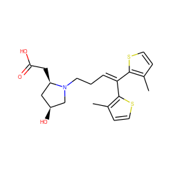 Cc1ccsc1C(=CCCN1C[C@@H](O)C[C@H]1CC(=O)O)c1sccc1C ZINC000045349256