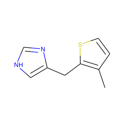 Cc1ccsc1Cc1c[nH]cn1 ZINC000000022761