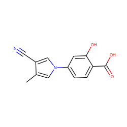 Cc1cn(-c2ccc(C(=O)O)c(O)c2)cc1C#N ZINC000200846090