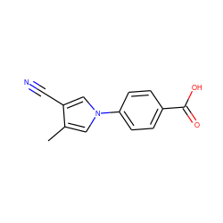 Cc1cn(-c2ccc(C(=O)O)cc2)cc1C#N ZINC000200842808