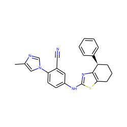 Cc1cn(-c2ccc(Nc3nc4c(s3)CCC[C@@H]4c3ccccc3)cc2C#N)cn1 ZINC000073196305