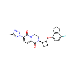 Cc1cn(-c2ccc3n(c2=O)CCN([C@@H]2CC[C@H]2Oc2ccc(F)c4c2CCC4)C3=O)cn1 ZINC000221506083