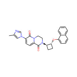 Cc1cn(-c2ccc3n(c2=O)CCN([C@@H]2CC[C@H]2Oc2cccc4ccccc24)C3=O)cn1 ZINC001772604673