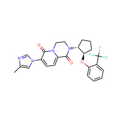 Cc1cn(-c2ccc3n(c2=O)CCN([C@@H]2CCC[C@H]2Oc2ccccc2C(F)(F)F)C3=O)cn1 ZINC000221535839