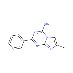 Cc1cn2c(N)nc(-c3ccccc3)nc2n1 ZINC000013491993