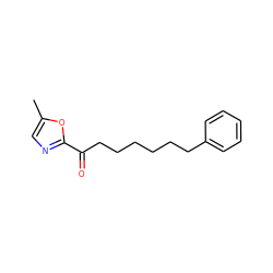 Cc1cnc(C(=O)CCCCCCc2ccccc2)o1 ZINC000034803670