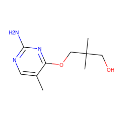 Cc1cnc(N)nc1OCC(C)(C)CO ZINC000653741176