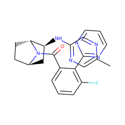 Cc1cnc(N[C@H]2C[C@H]3CC[C@H]2N3C(=O)c2cccc(F)c2-c2ncccn2)cn1 ZINC000473179296