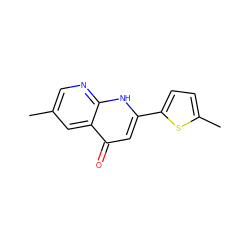 Cc1cnc2[nH]c(-c3ccc(C)s3)cc(=O)c2c1 ZINC000013557536