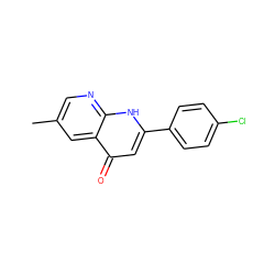 Cc1cnc2[nH]c(-c3ccc(Cl)cc3)cc(=O)c2c1 ZINC000005503953