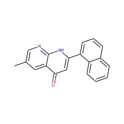 Cc1cnc2[nH]c(-c3cccc4ccccc34)cc(=O)c2c1 ZINC000005503960