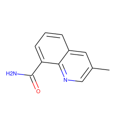 Cc1cnc2c(C(N)=O)cccc2c1 ZINC000040835059