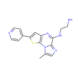 Cc1cnc2c(NCCN)nc3cc(-c4ccncc4)sc3n12 ZINC000028950718