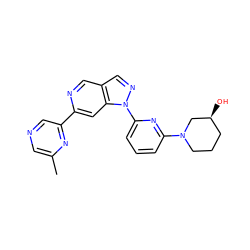 Cc1cncc(-c2cc3c(cn2)cnn3-c2cccc(N3CCC[C@H](O)C3)n2)n1 ZINC000224849717