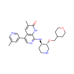 Cc1cncc(-c2cnc(N[C@@H]3CCNC[C@H]3OCC3CCOCC3)c3[nH]c(=O)c(C)cc23)c1 ZINC000473096087